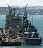 ID 9447 ROKS WONSAN (MLS 560/3300 tons displacement) - a Korean Navy Wonsan-class minelayer berthed at the Royal New Zealand Navy base in Devonport, Auckland. She joins the Australian minesweepers HMAS...