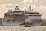 ID 9973 RCL's RADIANCE OF THE SEAS (2001/90090gt/IMO 9195195) outbound from Auckland en-route for Tauranga at the end of yet another visit to 