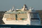ID 9512 RADIANCE OF THE SEAS (2001/90090gt/IMO 9195195) outbound from Auckland, New Zealand en-route to the Bay of Islands.