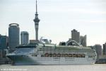 ID 8737 SEA PRINCESS (1998/77499grt/IMO 9150913, ex-ADONIA. Renamed CHARMING) outbound from Auckland, New Zealand bound for Tauranga in the Bay of Plenty.