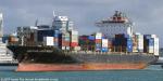 ID 11012 SEASPAN LONCOMILLA (2009/40541grt/50435dwt/IMO 9437385, ex-CSAV LONCOMILLA) outbound from Auckland en=route to Port Chalmers. The Hong Kong-flagged ship is owned and managed by Seaspan Ship Management...