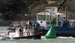 ID 9934 SHAMROCK (1915) rounds the second mark during the 2015 Auckland Anniversary Day regatta tug race. Bearing down close astern is the Port of Auckland tug WAIPAPA.   
In March 2017 SHAMROCK hit rocks...