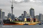 ID 11867 SIMA GISELLE (2015/44887grt/54117dwt/4350TEU/IMO 9704661) - departs Auckland bound for Port Chalmers, Otago. She is owned and managed by Global Feeder Shipping of Singapore.