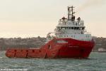 ID 9943 SKANDI PACIFIC (2011/3181grt/3195/IMO 9447653) - an offshore tug/supply ship arrives in Auckland from New Plymouth, Taranaki where she is engaged in servicing the offshore Kan Tan IV oil/gas drilling...