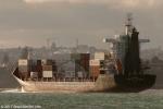 ID 10841 SPIRIT OF CANTERBURY (2005/9910grt/1118-TEU/IMO 9319557, ex-SEA PIONEER, OLYMPIAN RACER, SINOTRANS TOKYO) inbound at Auckland from Tauranga.