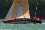 ID 9822 STEINLAGER 2 an 89' ketch, passes inbound to Auckland's Viaduct Basin. Now owned and operated by the NZ Sailing Trust STEINLAGER 2, when skippered by the late, great, Sir Peter Blake, took line...