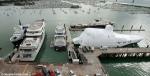 ID 7923 SUPERYACHT FACILITY, WYNYARD QUARTER, ST. MARY'S BAY, AUCKLAND, NEW ZEALAND - In this picture are the superyachts (from left): Itasca, Weta (U-77), T6, Seawolf (far berth) and White Rabbit.