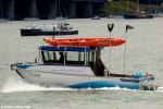 ID 7673 THE PHIL WARREN - named in honour of a former chairman of the Auckland Regional Council, this little vessel is tasked with keeping the waters of the Waitemata Harbour free from floating rubbish.