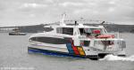 ID 9756 TE KOTUKU (Maori: White Heron) approaches the city ferry basin after arriving in Auckland from her builders Q-West of Whanganui, NZ. Delivery to the City of Sails had been delayed for some weeks due...