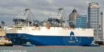 ID 11294 TRANS FUTURE 7 (2006/60401grt/IMO 9326093) - becoming the very first vessel to use it, Toyofuji Shipping's car carrier is manoeuvred alongside Ports of Auckland's newly completed but yet to be...
