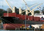 ID 8176 UNI CHALLENGE (2012/18465grt/29078dwt/IMO 9606546, ex-SLEUTH) discharges gypsum at the Port of Auckland.