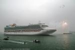 ID 8073 VENTURA (2008/116017grt/IMO 9333175) departs Southampton, England following P&O Cruises' 175th anniversary celebrations which saw all seven vessels in the fleet in port simultaneously. As the fleet...