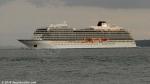 ID 11161 VIKING SUN (2017/47842grt/4797dwt/IMO 9725433) - arrives in Auckland from the Bay of Islands, making her maiden call at The City of Sails during her fully booked inaugural 141-night world cruise....