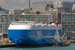 ID 11578 WALRUS ACE (2018/63166grt/15506dwt/IMO 9777826) - the third of Mitsui’s new generation FLEXIE-class vehicle carriers and sporting the new company livery, alongside in Auckland during her maiden...