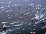 ID 7861 WHITBREAD ROUND THE WORLD RACE 1981/2 - 
The leg from Auckland to Mar del Plata had begun and Auckland gave the fleet the usual rapturous send-off.
Here the fleet rounds the sail-training ship...
