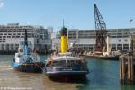 ID 10174 Ports of Auckland's tug DALDY (1977/226grt/IMO 7519127) assists the preserved vintage steam tug WILLIAM C. DALDY (1935/348grt/IMO 5390345) back to her berth after a program of routine maintenance in...