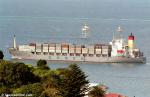 ID 8347 YANG JIANG HE (1997/12122grt/IMO 9146704) rounds North Head outbound from Auckland, New Zealand.