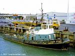 ID 8370 YORK SYME (1961/149grt/IMO 5396090) - built in Adelaide, South Australia, she is seen here alongside in Auckland, New Zealand.