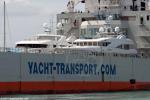 ID 10808 YACHT EXPRESS (2007/17951grt/12500dwt/IMO 9346029) a semi-submersible, heavy load carrier operated by Spliethoff's of Amsterdam, arrives in Auckland from Papeete, Tahiti. Aboard were the two...
