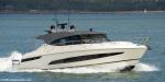 ID 14568 AROHA - an Australia-built Riviera 6000 Sport Yacht Platinum passing Devonport, Auckland.