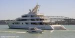 ID 13195 The superyacht BLISS returns to Auckland's Silo Marina following sea trials in the Hauraki Gulf.
Completed in 2021 by Dutch shipbuilder Feadship at their shipyard in Makkum, the $200m super yacht...