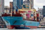 ID 12139 GRASMERE MAERSK (2000/50698grt/62007dwt/4658TEU/IMO 9193276) outbound from Auckland.