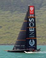 ID 12161 INEOS TEAM UK - skippered by Sir Ben Ainslie, seen during practice for the Prada Cup series in Auckland, the racing to determine the challenger for the grand prize, the Americas Cup.