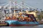 ID 14016 MAERSK YELLOWSTONE (2024/IMO 9943114/42799gt/49925dwt/TEU 3500) having arrived from Long Beach at sunset the previous evening, she is seen here during her maiden call at the Fergusson Container...