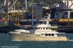 ID 13516 MAHALO, a Nordhavn76 motor yacht, outbound from Auckland. She is 23.24m (76’3”) loa.