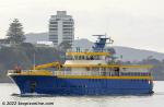 ID 12636 MATALIKI (2015/498gt/198dwt/IMO 9724934) a Cook Islands-flagged general cargo/passenger vessel arrives in Auckland for Customs clearance at a berth in the Silo Marina. She is due at Titan Marine in...