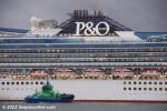ID 12947 P&O's PACIFIC ENCOUNTER (2002/108977gt/10852dwt/IMO 9192363/ex-STAR PRINCESS. Renamed CARNIVAL ENCOUNTER) arrives in Auckland for her first call since being transferred to Carnival's P&O Australia's...