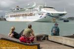 ID 13734 PACIFIC EXPLORER (1997 / 77441grt / IMO 9103996, ex-DAWN PRINCESS. Renamed STAR VOYAGER in 2025) - P&O Australia's cruiseship says a final farewell to Auckland as she departs for Melbourne.
Sold to...