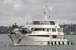 ID 13654 PLATINUM - a 37m Australian superyacht with a reputed A$19.5m price tag, seen approaching Auckland's Silo Marina berths.