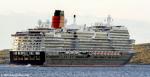ID 13854 QUEEN ANNE (2024 / IMO 9839399/ 114,188gt), Cunard's latest fleet addition, sails for Tauranga, at the end of her maiden call in Auckland. She is currently half way through her maiden round-the-world...