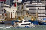 ID 12692 SE KELLY (2018/23232gt/37710dwt/IMO 9820984) fully laden, sails for Port Kembla, Australia. Passengers aboard the ferry DISCOVERY III are given a very close-up view as they pass by inbound to the...