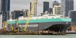 ID 14460 Wallenius Wilhelmsenâ€™s TARIFA (2007/IMO 9327748) during cargo operations at Aucklandâ€™s Bledisloe Wharf. Owned and managed by Ray Car Carriers of the Isle of Man and operated by EUKOR Car...