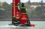 ID 12334 TE AIHE - Emirates Team New Zealand AC75 seen during trialling on the Waitemata Harbour, Auckland in preparation for the upcoming Americas Cup regatta.