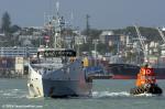 ID 14653 The Cook Islands Police Guardian-class patrol boat TE KUKUPA II (IMO 4734245) arrived into Auckland’s Devonport Naval Base after a night at anchor in the Hauraki Gulf. She was on her way home after...