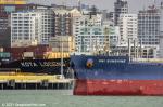 ID 12323 UNI SUNSHINE (2018/22734gt/IMO 9811505) sails for Tauranga following a 6-day call. She is owned and managed by Yamasa Shipholding Unicorn of Panama.