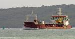ID 13407 WILLIAM FRASER (2019/1540gt/IMO 9864605) - an  Auckland-based sand barge returning to port after yet another of her regular trips north to the load sand at Pakiri.